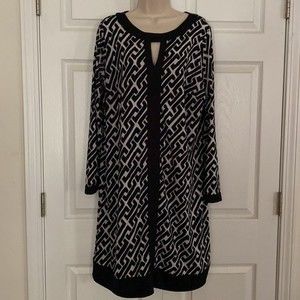 INC Woman Dress International Concepts 0X L/XL Black Knee Length Long Size Large